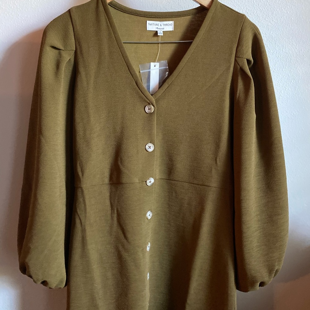 Madewell Texture & Thread Crepe Button Front Dress - image 2